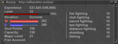 Signature for player Anzey