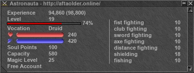 Signature for player Astronauta