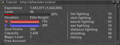 Signature for player Cancer