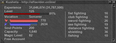 Signature for player Kusheta