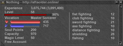 Signature for player Nothing