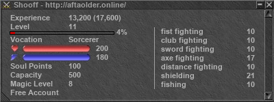 Signature for player Shooff