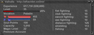 Signature for player Valhalla