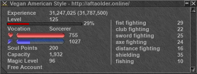 Signature for player Vegan American Style